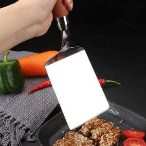 Ensemble d'ustensiles de cuisine en acier inoxydable avec poignée métallique, spatule de cuisson, couteau à steak, outil à pizza et pelle à glace frite - Product Image 3