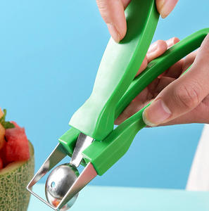 Cuchillo para tallar frutas de acero inoxidable 2 en 1, cortador de sandía, cortador de melón, cuchillo de sandía rápidamente seguro - Product Image 2
