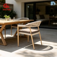 Nouvelle chaise de salle à manger en aluminium pour patio et parc, imperméable, confortable, écologique, chaise d'extérieur pour hôtel et jardin