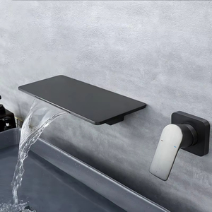 <span class=keywords><strong>Robinet</strong></span> de lavabo encastré <span class=keywords><strong>mural</strong></span> HOMEDEC en laiton <span class=keywords><strong>avec</strong></span> design cascade pour <span class=keywords><strong>cuisine</strong></span> et douche - Product Image 2