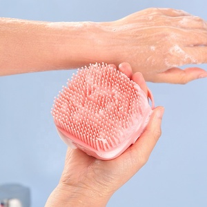 Bath <strong>Brush</strong> With Hook Soft Silicone Baby <strong>Showers</strong> <strong>Cleaning</strong> Mud Dirt Remover Massage Back Scrub <strong>Showers</strong> Bubble Non-toxic <strong>Brushes</strong> - Product Image 5