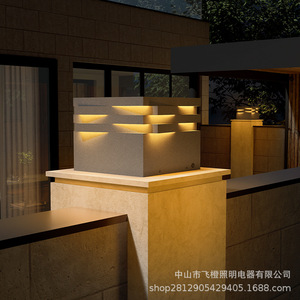 Lámparas Solares de Pilar Modernas para Exteriores, Lámpara de Pared para Poste de Puerta de Villa o Columna - Product Image 3
