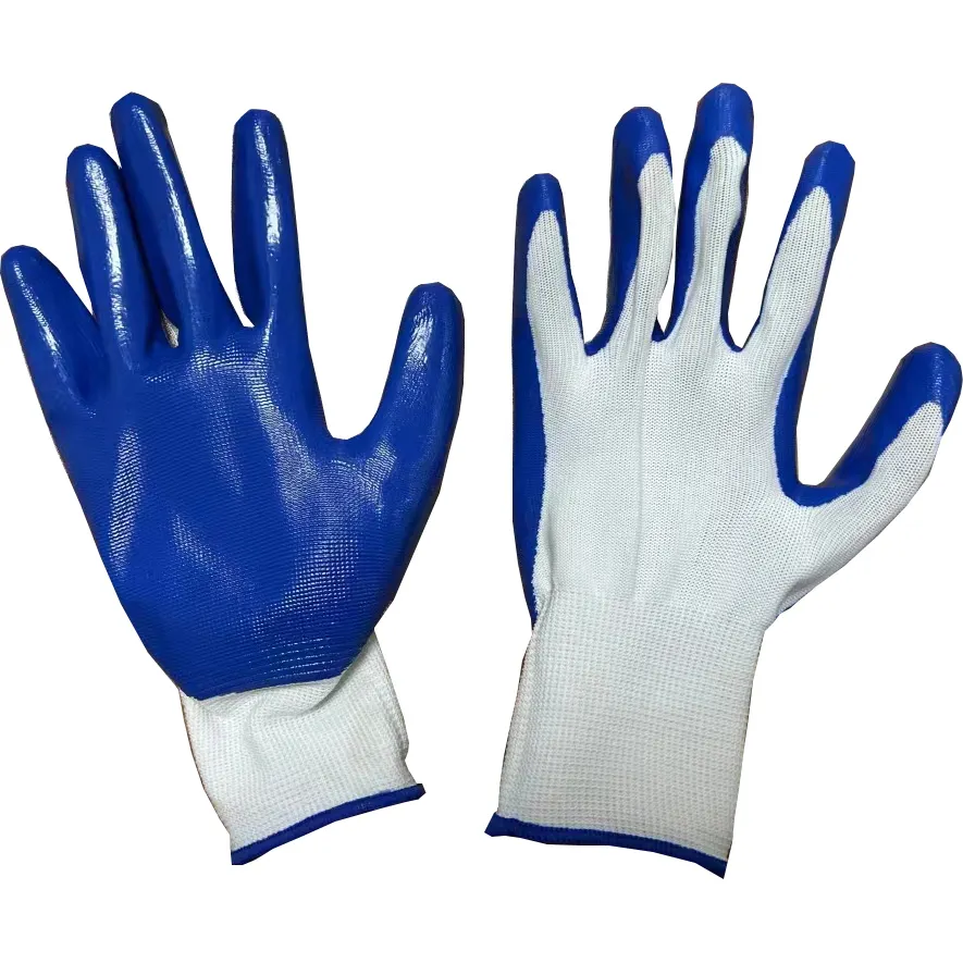 SLG-A-003C Trung Quốc nóng bán Chất lượng cao giá thấp giá rẻ Nitrile tráng nylon an toàn làm việc an toàn làm việc găng tay