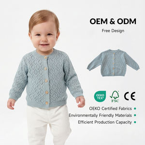 Pull en tricot pour bébé garçon nouveau-né, cardigan pour bébé, <span class=keywords><strong>veste</strong></span> en tricot pour enfant, <span class=keywords><strong>veste</strong></span> unie pour fille - Product Image 1