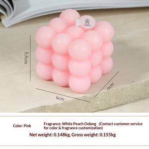 Bougie parfumée en forme de cube <span class=keywords><strong>magique</strong></span>, très vendue à l'international, cadeau souvenir haut de gamme pour Thanksgiving, faite à la main, biologique - Product Image 5