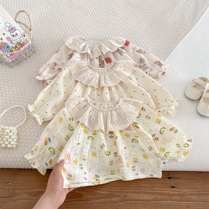 Nuovo Set <span class=keywords><strong>Pigiama</strong></span> Primaverile e Autunnale 2026 per Bambina, Stile Occidentale, Top e Pantaloni, Due Pezzi - Product Image 4