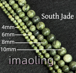 Perline Rotonde Lucidate di Giada <span class=keywords><strong>del</strong></span> Sud di Alta Qualità, <span class=keywords><strong>Pietra</strong></span> Bowenite Verde Chiaro per Creazione di Braccialetti Fai-da-Te 4/6/8/10mm - Product Image 1