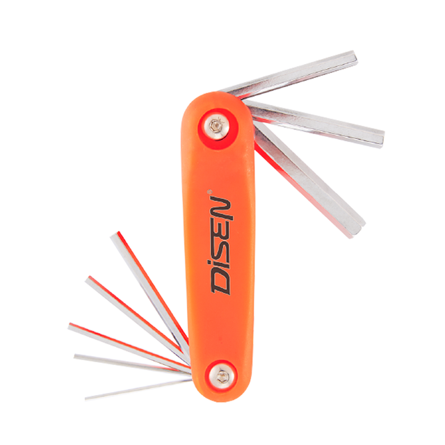 DISEN KTN-4000 Chiave Inglese 8PCS Rubber Handle Metal Folding Hex Key Wrenches Spanners Set