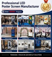 Écran LED pliable P1.2 P1.5 P1.8 P2.5 pour publicité intérieure, affiche LED, écran portable sur pied pour magasin