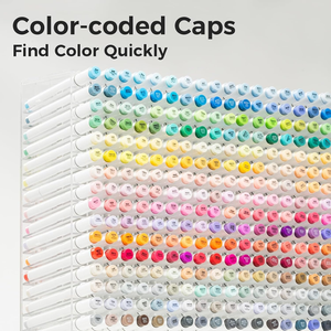 60 Colors Alcohols Markers Set <b>Brush</b> Tip Drawing Marker Pen Set Art Coloring Pens <b>Round</b> Pen Barrel for Stationery - Product Image 4