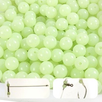 Palmer Dur lueur dans le noir perles de pêche couleur verte spéciale lumo perle forme ronde perles lumineuses accessoires de pêche