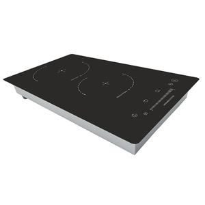 Table de cuisson vitrocéramique encastrable Domino 2 zones de cuisson 9 niveaux de puissance Contrôle tactile Minuterie Verrouillage enfant 3 kW - Product Image 1