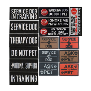 Dịch vụ Dog K9 hình chữ nhật thêu các bản vá lỗi với móc và vòng lặp - Product Image 1