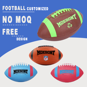 كرة قدم أمريكية حجم 9 مطبوعة مخصصة جلد مركب بي يو - Product Image 4