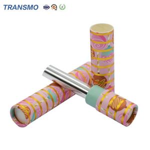 Contenant pour baume à lèvres, écologique, cylindre, tube de rouge à lèvres en papier rose, contenant pour baume à lèvres - Product Image 3