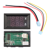 Mini voltmètre numérique DC à double affichage LED bleu + rouge 0,56 pouces, ampèremètre DC 100V 10A, testeur de courant et de tension avec lignes, en promotion