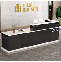 Comptoir de réception moderne pour entreprise - Mobilier commercial - Mobilier de bureau - Bureau au design simple - Comptoir de caisse