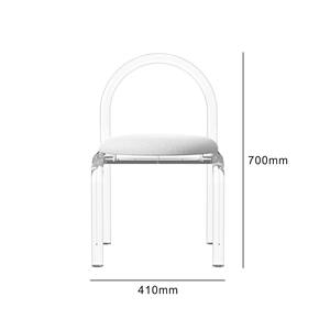 Kursi ruang tamu transparan akrilik, desain furnitur elegan gaya Ins - Product Image 4