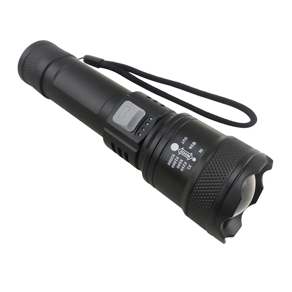 Bán Hot Xách Tay USB Sạc Dài Phạm Vi Tay Torch Ánh Sáng Zoomable Ánh Sáng Mạnh Mẽ Đèn Pin Cho Đi Bộ Đường Dài Đi Xe đạp Cắm Trại