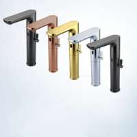 Robinet contemporain à détection automatique à trou unique pour salle de bain et chambre à coucher sans alimentation externe - Accessoires à capteur
