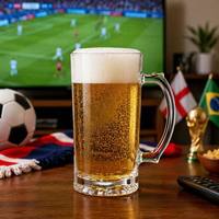Verre à bière personnalisé avec logo, verre à bière transparent pour bar, fête, usage quotidien
