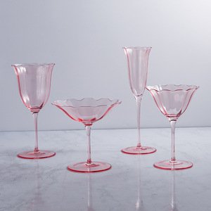 Copas de cóctel de cristal rosa de 201-300 ml sin plomo para fiestas de cócteles - Product Image 2