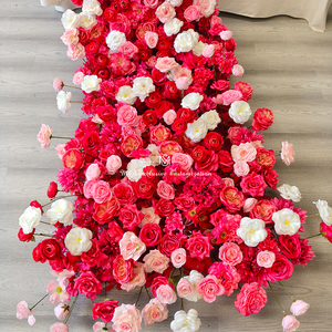 Maggior Quantità di Ghirlande Romantiche Rosse per Decorazioni Nuziali con Fiori da Tavola Realistici e Sognanti - Product Image 2