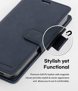 เคสโทรศัพท์มือถือ GSCASE ผลิตเคส <span class=keywords><strong>Bluemoon</strong></span> Diary Goospery เคสหนังสำหรับ iPhone 16 16 Pro - Product Image 5