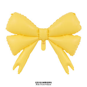 Globos de Aluminio en Forma de Moño Mate al por Mayor, Color Pastel Macarrón Rosa, Amarillo, Marfil, Azul, <span class=keywords><strong>Café</strong></span> - Product Image 3