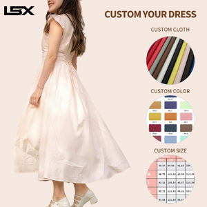 <span class=keywords><strong>Vestido</strong></span> de Fiesta de Verano para Mujer, Estilo <span class=keywords><strong>Princesa</strong></span>, con Estampado Digital Personalizado de Alta Calidad, en Lino y Algodón - Product Image 2