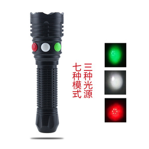 Lampe torche LED rechargeable en alliage d'aluminium, étanche, 3 couleurs, torche de secours - Product Image 3