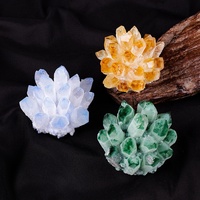 Amas de Cristaux Naturels Bruts d'Améthyste, de Citrine, de Quartz Vert et Blanc, Spécimen Minéral, Diffuseur d'Arômes Détoxifiant, Cristal Monostratique