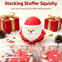 Jouet Squishy Père Noël Mignon à Succès – à Presser et à Jouer pour Soulager le Stress, Rebond Lent, Cadeau de Noël Portable, Cadeaux Père Noël