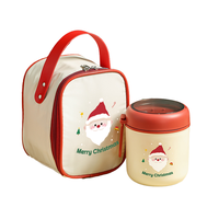 Lonchera Infantil Portátil con Recipiente para Alimentos de Acero Inoxidable 304, Contenedor de Sopa al Vacío, Bolsa Aislante con Cuchara de Plástico