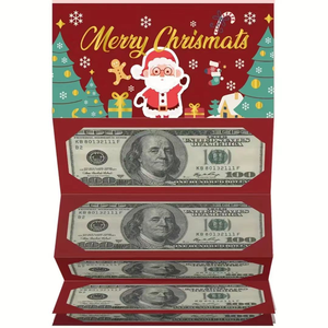 Carte de Noël 3D pop-up Père Noël en forme de dessin animé, <span class=keywords><strong>enveloppe</strong></span> rouge, taille personnalisée, écologique, recyclable, estampage à chaud DIY, qualité supérieure - Product Image 5