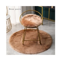 Accessoires de photographie en peluche tapis rond en fausse fourrure pour animaux de compagnie chambre salon tapis lavable tapis chaise yoga tapis de sol tapis et tapis