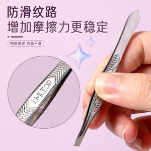 Pinzas para Cejas LMLTOP de Acero Inoxidable con Punta Inclinada y Agarre Antideslizante para una Depilación Precisa - Product Image 1