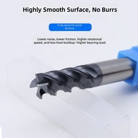 Fraise à queue en carbure haute efficacité 68HRC à 4 cannelures, fraise dynamique à rainure en U de 8 mm pour l'usinage CNC de l'acier inoxydable et du titane