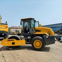 Compacteur de sol 8 tonnes XS85J à double vitesse, rayon de braquage de 5702 mm pour la préparation des mines et des ports