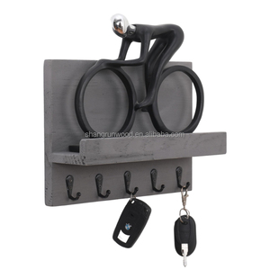 Étagère murale américaine en bois à crochet pour clés organisateur mural de boîtes <span class=keywords><strong>aux</strong></span> <span class=keywords><strong>lettres</strong></span> étagère suspendue en bois pour le tri du courrier - Product Image 2