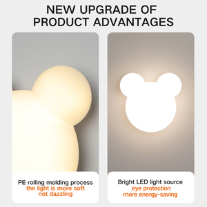 Applique murale d'intérieur LED <span class=keywords><strong>Mickey</strong></span> little bear pour enfants, applique murale décorative pour chambre d'enfants, chambre à coucher, salon, décoration de la maison - Product Image 5