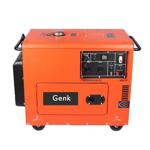 Nhà Máy Bán Hàng Trực Tiếp Chờ 3 Giai Đoạn 6.5kw 7KVA 380V Cách Âm Máy Phát Điện Im Lặng Trên Bánh Xe Cho Nhà