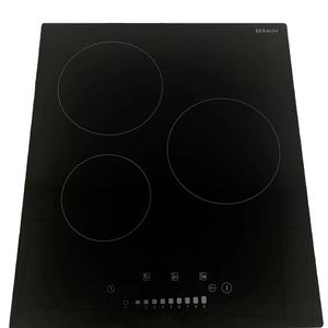Placa de Cocina Eléctrica Integrada de 3 Quemadores con Control Táctil y Bloqueo para Niños, Placa de Cerámica - Product Image 1