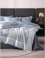 Ensemble de literie 100% soie de mûrier, 4 pièces, housse de couette en soie pure, ensemble de draps avec 2 taies d'oreiller, ensemble de linge de lit taille King Queen