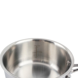 Casserole en acier inoxydable avec couvercle en verre, compatible lave-vaisselle, pour cuisinières à gaz et à induction - Product Image 4