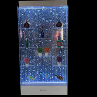 Panneau de bulles d'intérieur coloré à LED Acrylique Fontaine d'eau extérieure Mur de bulles d'eau