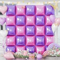 25 Ballons en aluminium double face à motif damier métallique, auto-scellants, pour remplissage à l'hélium, pour décor de fête et photomaton
