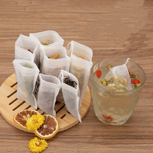 İpli ağartılmamış boş dokunmamış kumaş ile çay ve kahve çay filtreleri çanta tek kullanımlık demlik çay poşetleri - Product Image 3