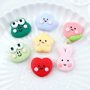 Nouveaux accessoires pour cheveux en résine, <span class=keywords><strong>grenouille</strong></span>, nuage, étoile, lapin, cœur, breloques en résine pour la décoration - Product Image 2