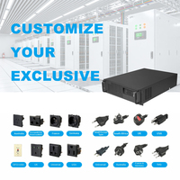 Onduleur en ligne 5KW à montage en rack, compatible avec batterie au lithium, 220V 50Hz 60Hz, onde sinusoïdale pure, tension de batterie externe 48V